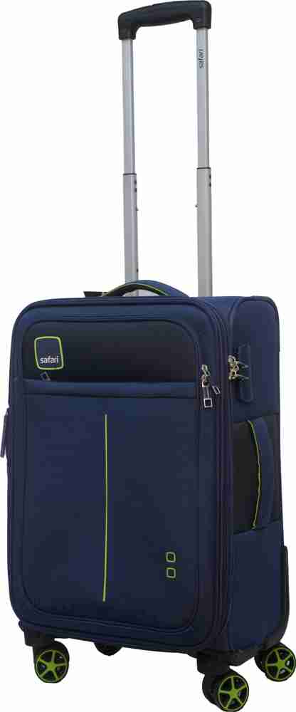 SAFARI 8 wheeler expandable soft luggage cabin size Small 59 cm suitcase trolley bag Expandable Cabin Suitcase 8 Wheels 20 inch Blue Price in India Flipkart