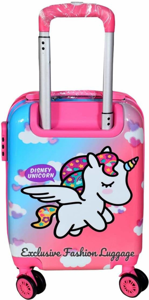 Harsehaj Products Unicorn 16 inch Suitcase Trolly Bag Expandable Check in Suitcase 4 Wheels 16 inch Pink Blue Price in India Flipkart