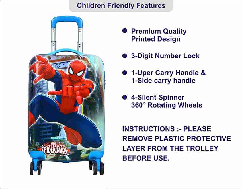 Spiderman suitcase shop on wheels