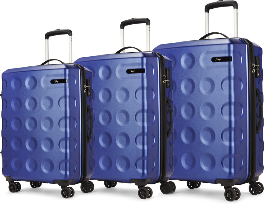 SKYBAGS ORBIT SET OF 3 Hard Luggage Cabin Medium Large Metallic