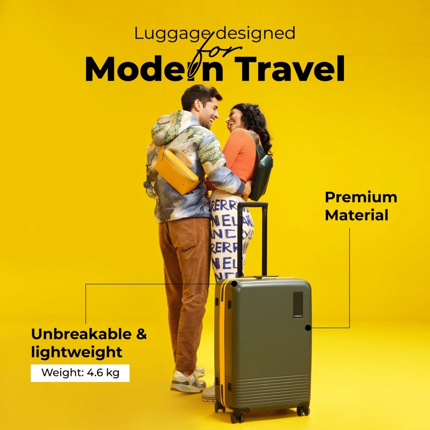 Mokobara The Check-in Medium Luggage Polycarbonate 68 cms Hardsided Suitcase  Trolley ( Forest Sunray - Limited Edition )… Check-in Suitcase 8 Wheels -  27 inch Forest Sunray - Price in India