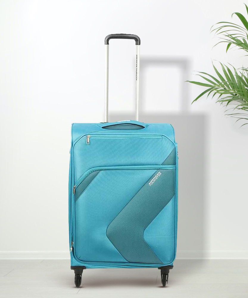 AMERICAN TOURISTER Stanford Plus Spinner78 Cm Expandable Check in Suitcase 4 Wheels 31 inch Aqua Price in India Flipkart