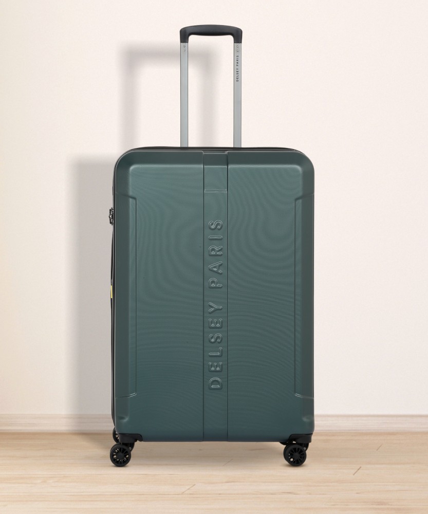 DELSEY PARIS DEPART HS Polycarbonate 66 cm 4 DW Deep Green Expandable Hard LuggageTrolley Bag Expandable Check in Suitcase 8 Wheels 26 Inch deep green Price in India Flipkart