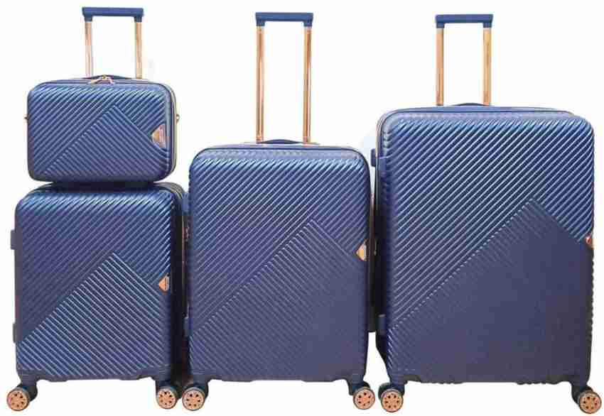 VIP Winsor Trolley Bag Anti Theft Zip TSA Lock Vanity Cabin Checkin Set of 4 Cabin Check in Set 4 Wheels 31 inch Blue Price in India Flipkart