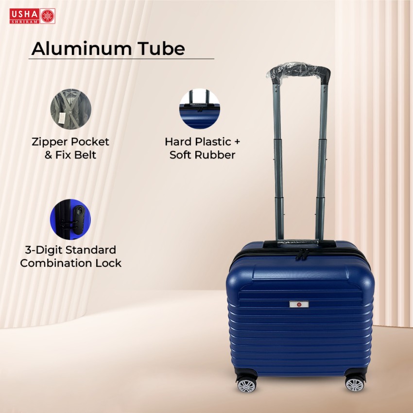 Usha Shriram Abs Cabin Luggage 16 Inch Trolley Suitcase 35l For Travel Men Women Overnighter & Briefcase - 16 Inch