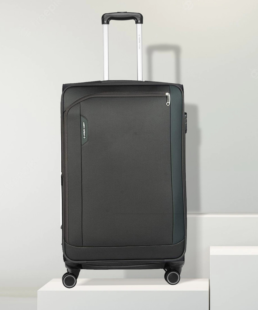 NASHER MILES Dallas Expander Soft Sided Polyester Check in Luggage Grey 24 inch 65cm Trolley Bag Expandable Check in Suitcase 4 Wheels 24 inch Grey Price in India Flipkart