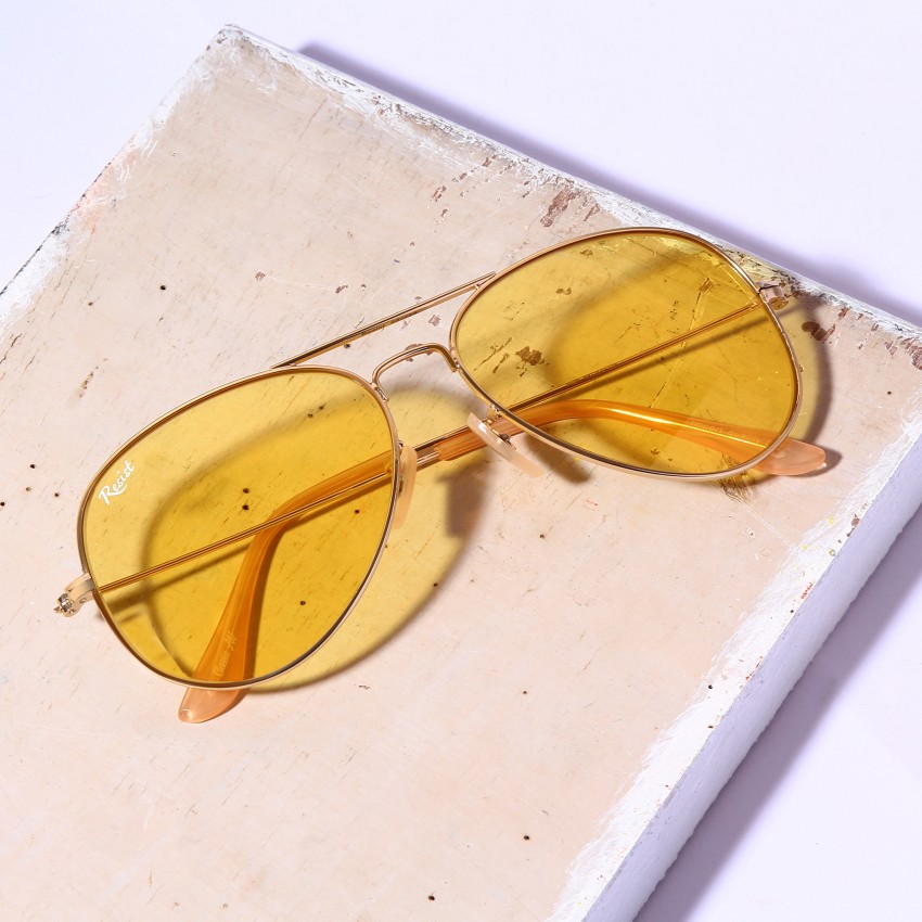 Buy RESIST EYEWEAR Aviator Sunglasses Yellow For Men & Women