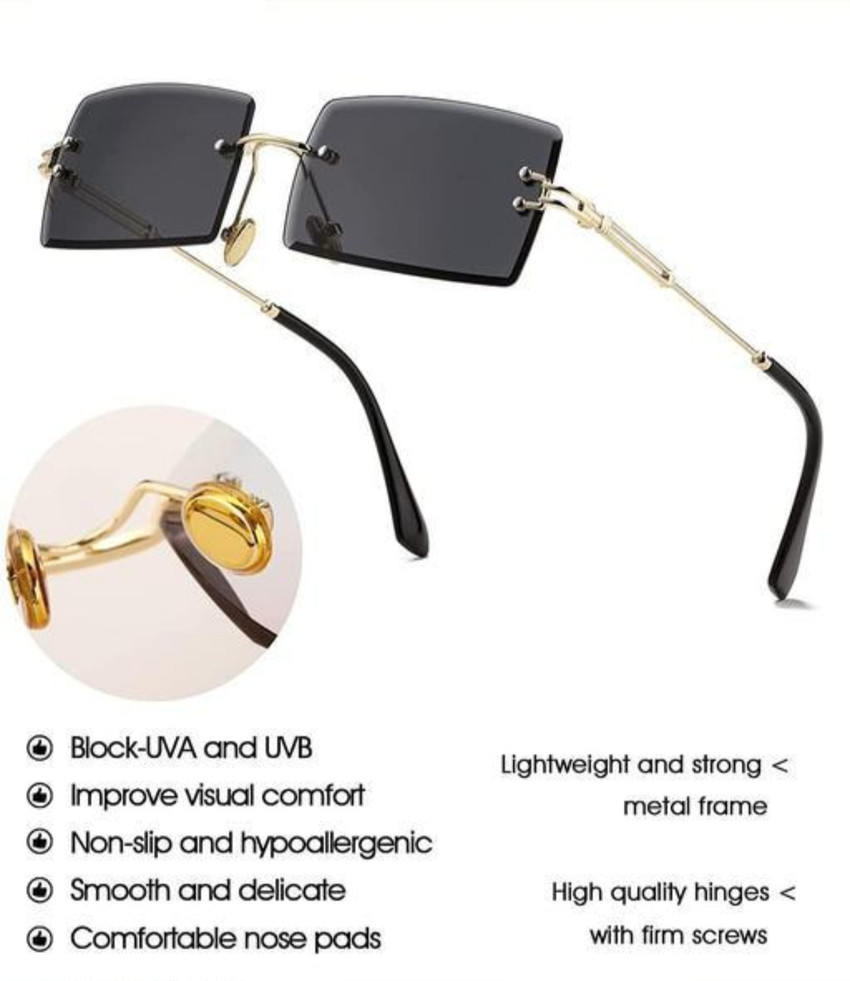 Buy ALFATOORE Retro Square Sunglasses Black For Men Online Best Prices in India Flipkart