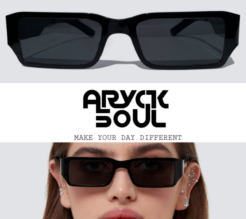 Buy ARYCK SOUL Rectangular Sunglasses Black For Men & Women Online @ Best  Prices in India