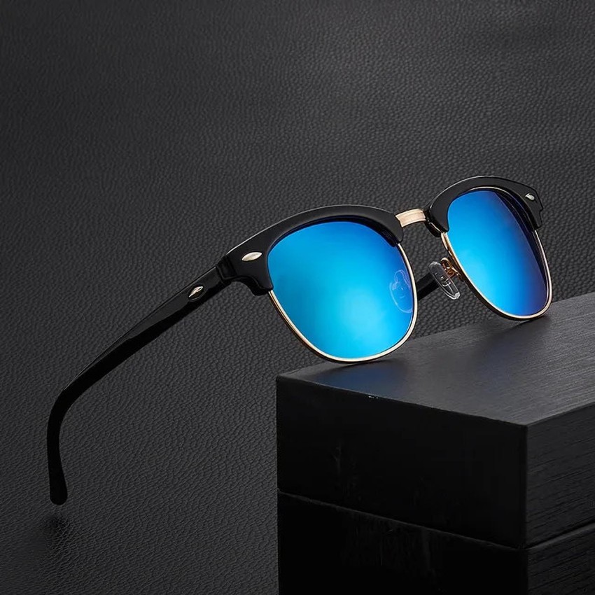 Buy Eymen I Clubmaster, Spectacle Sunglasses Blue For Men & Women