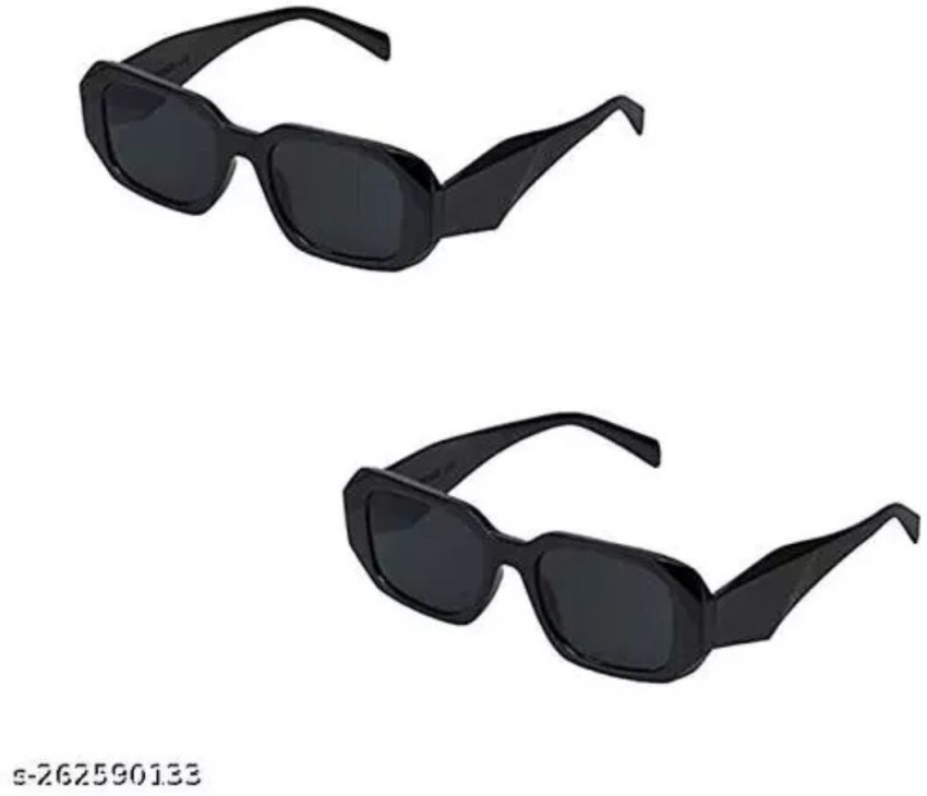 Buy GRECCY Rectangular Sunglasses Black For Men & Women Online @ Best  Prices in India