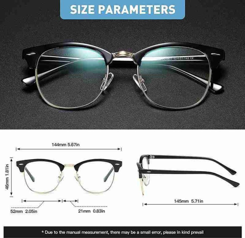 Clubmaster Half Rim Women Eyeglasses Wayf Clear Lens Shadz Metal