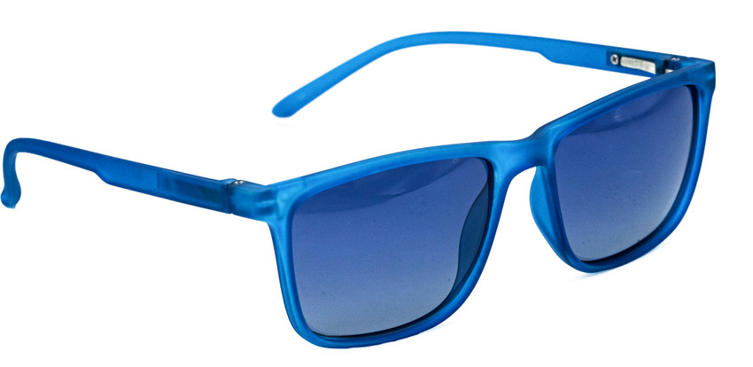 Blue frame polarized top sunglasses
