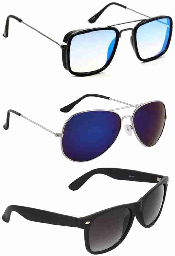 Buy just style Wayfarer Aviator Sunglasses Blue Black For Boys Girls Online Best Prices in India Flipkart