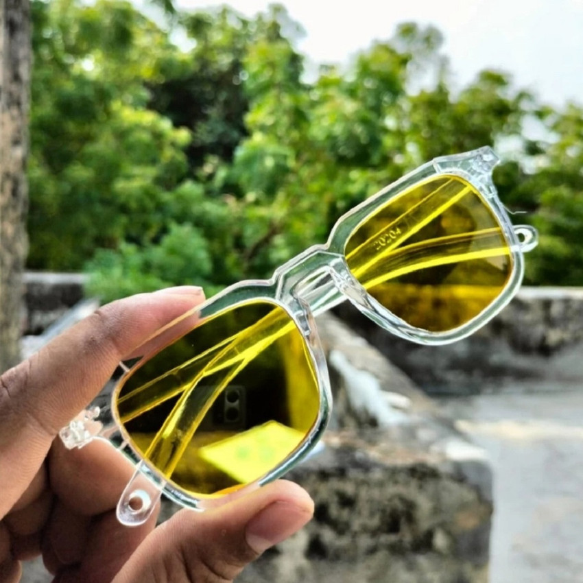 Buy New Specs Retro Square Sunglasses Yellow For Men Women