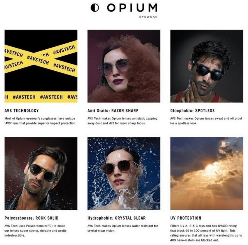 Buy OPIUM Mens Wayfarer Polarized Sunglasses