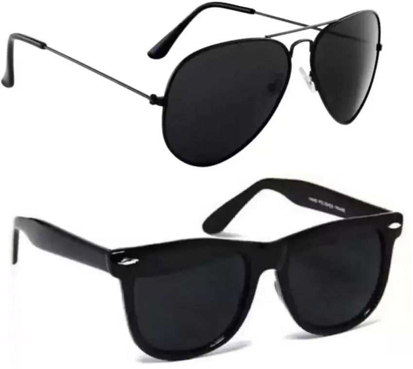 Buy Elligator Wayfarer Sunglasses Black For Men & Women Online @ Best  Prices in India
