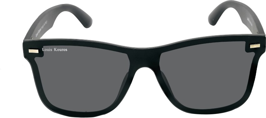 Buy LOUIS KOUROS Retro Square Sunglasses Black For Men & Women Online @  Best Prices in India