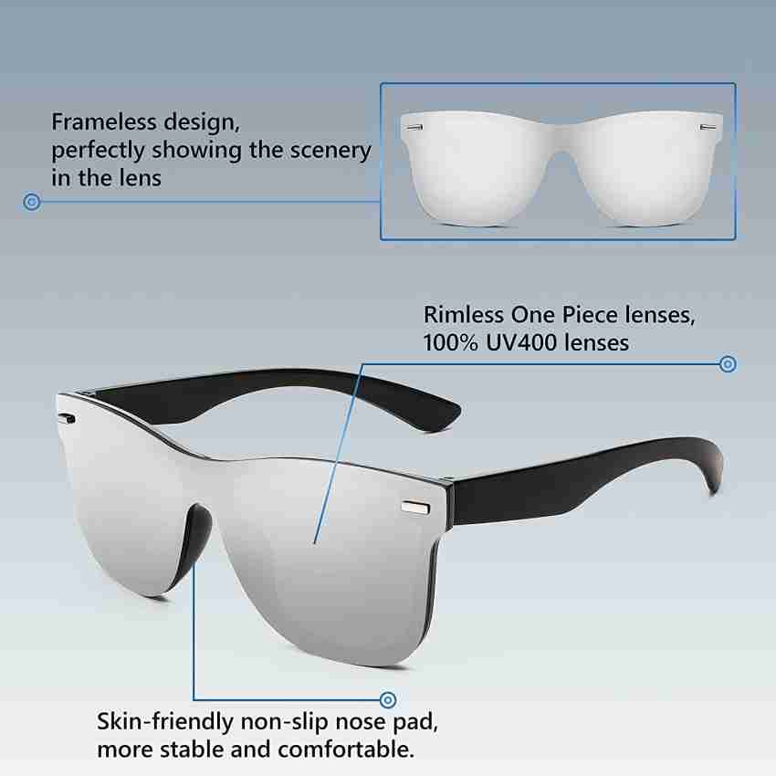 Frameless wayfarer cheap sunglasses