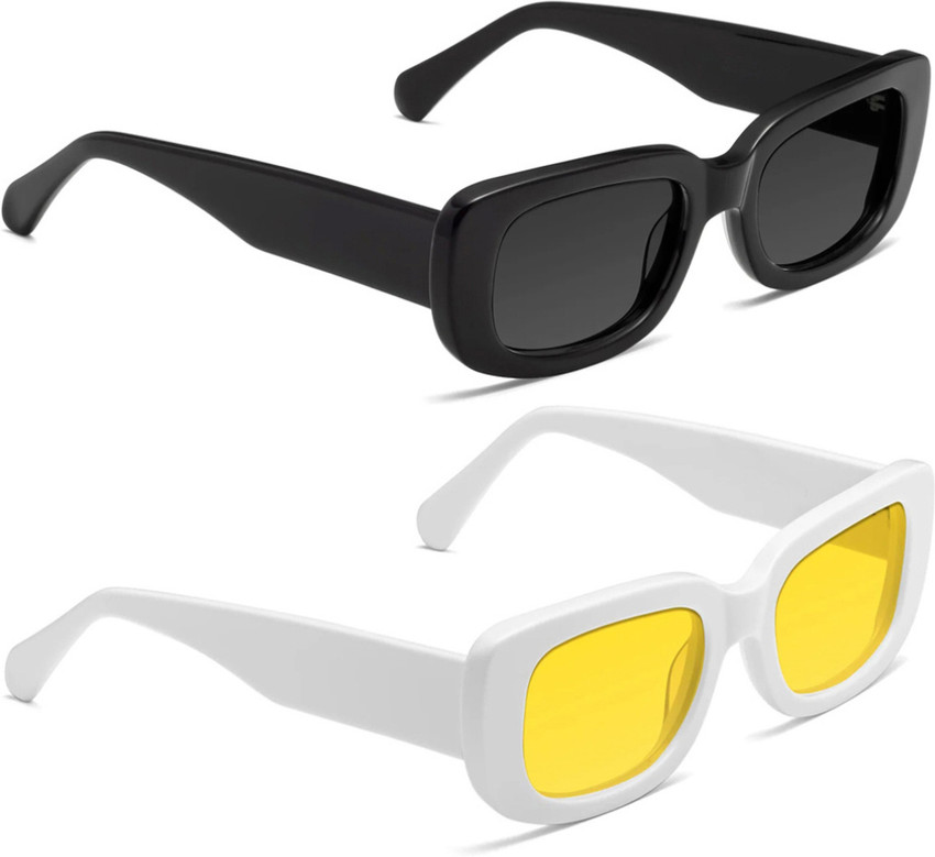 Buy ELLIGATOR Retro Square Sunglasses Black For Men Women Online Best Prices in India Flipkart