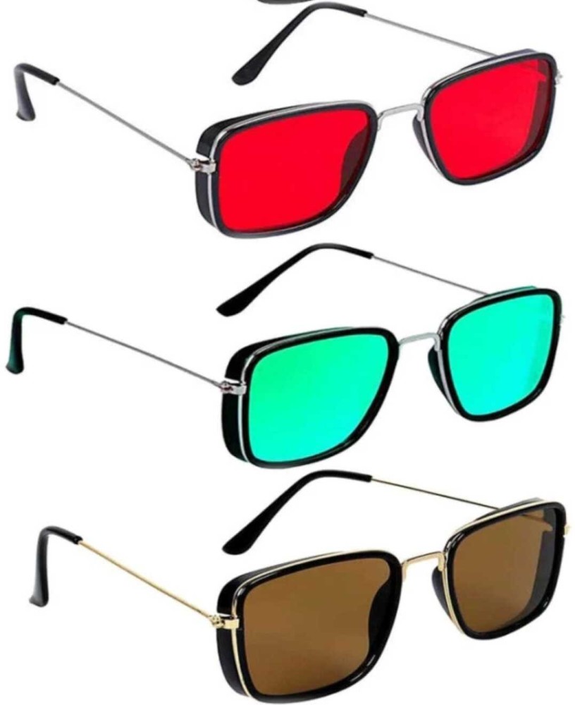 Buy MEHJ Retro Square Sunglasses Black For Men & Women Online @ Best Prices  in India | Flipkart.com
