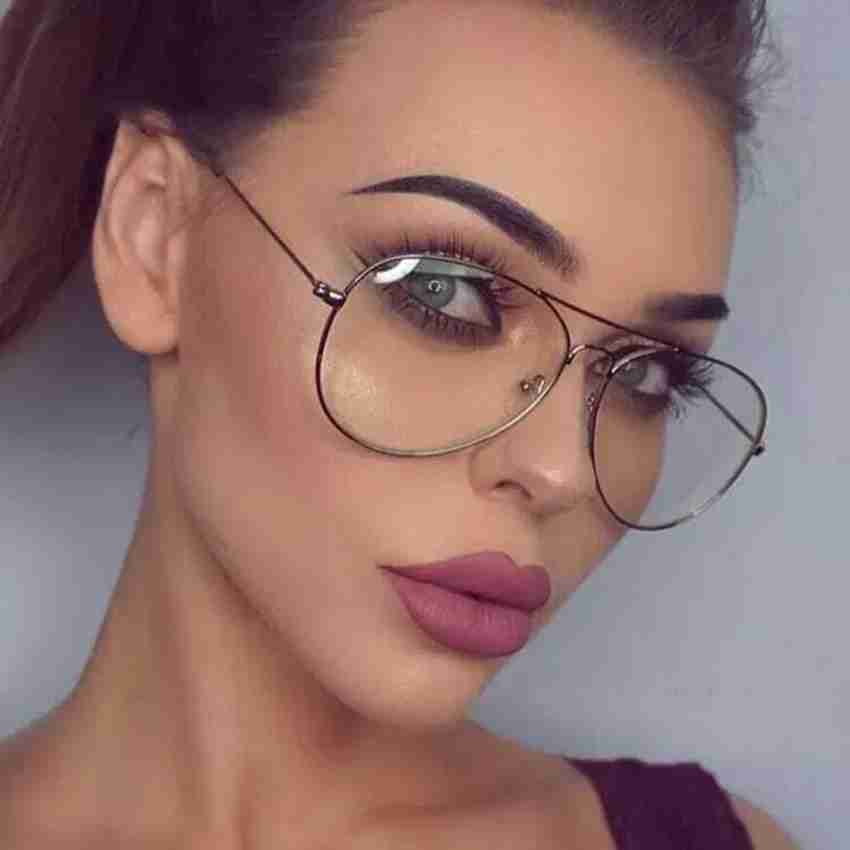 Girl with online aviator glasses