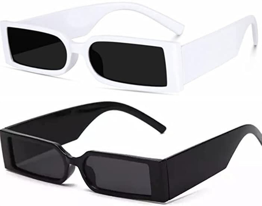 Buy Top Trick Rectangular Sunglasses Black For Men Women Online Best Prices in India Flipkart