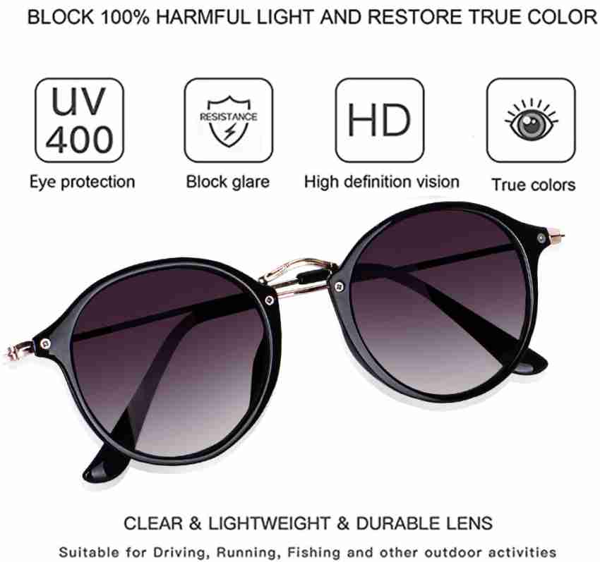 Buy LIZA ANGEL Round Sunglasses Black For Men & Women Online @ Best Prices  in India
