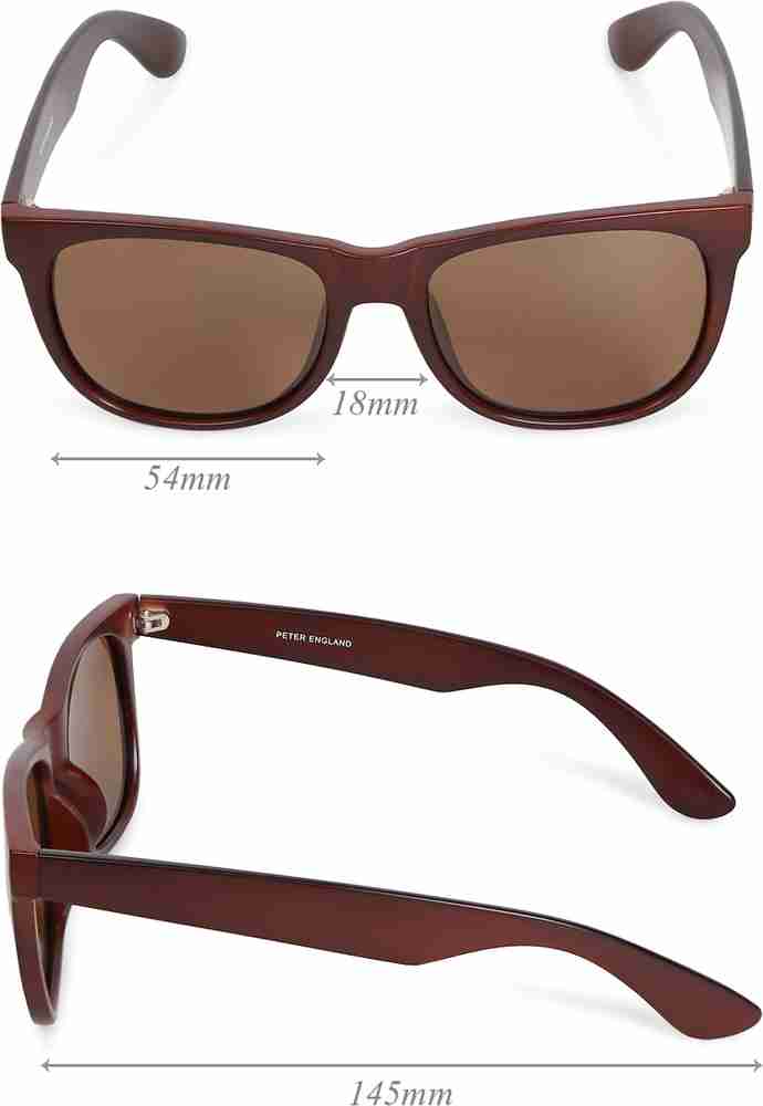 Buy PETER ENGLAND Wayfarer Sunglasses Brown For Men Online Best