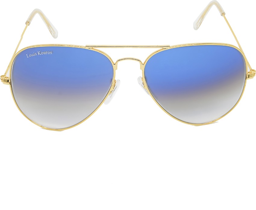 Buy LOUIS KOUROS Aviator Sunglasses Black For Men & Women Online