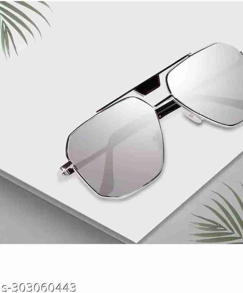 Buy US Products Retro Square Sunglasses Silver For Men Online Best Prices in India Flipkart