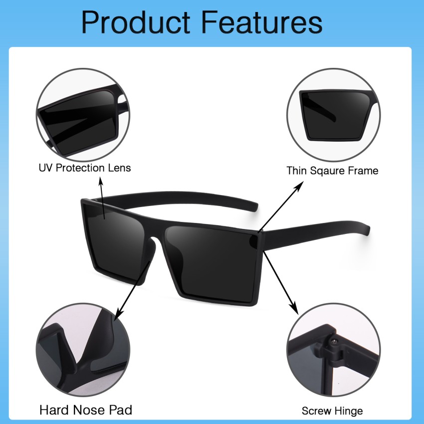 Legend Eyewear Oversized Square Sunglasses for Women Men Fashion