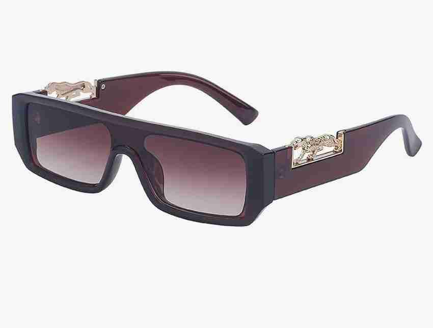 Buy VILLA Rectangular Sunglasses Brown For Men Women Online Best Prices in India Flipkart