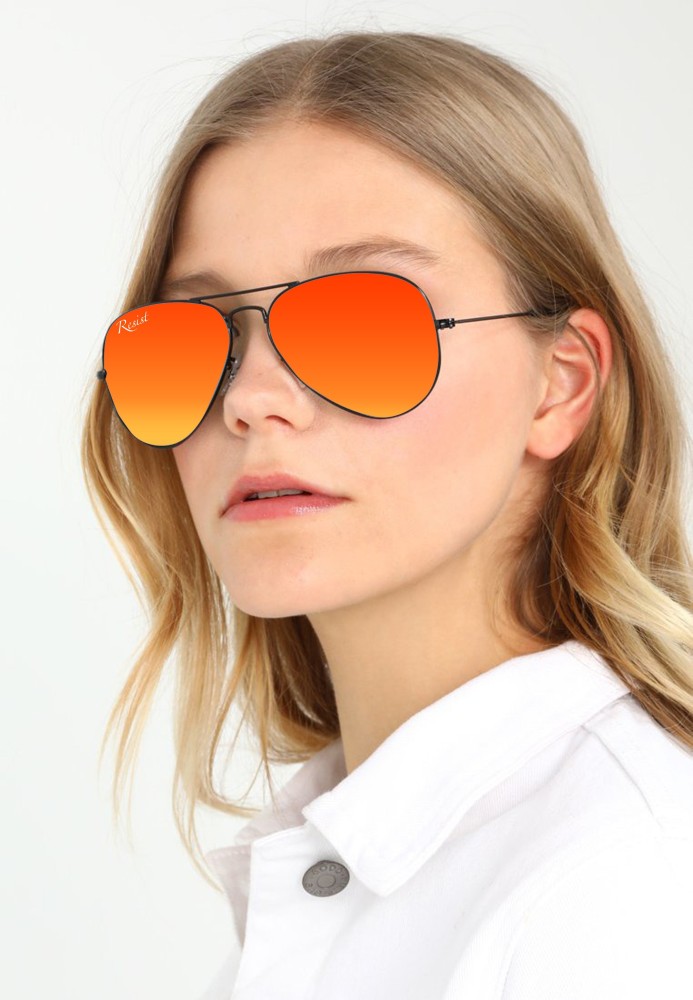Buy R Resist Aviator Sunglasses Orange For Men & Women Online @ Best Prices  in India