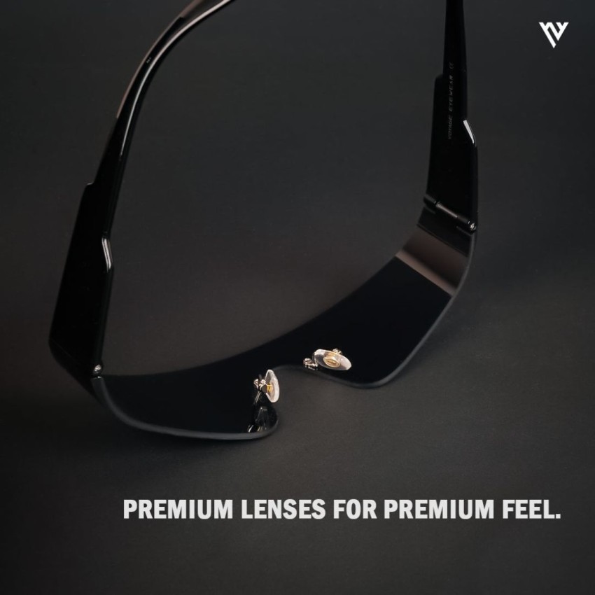 Buy VOYAGE Wrap-around Sunglasses Black For Men & Women Online