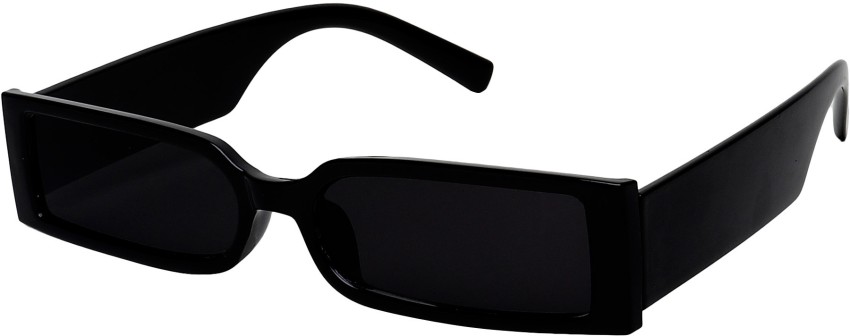 Buy KiwiCaves Rectangular Sunglasses Black For Men & Women Online @ Best  Prices in India