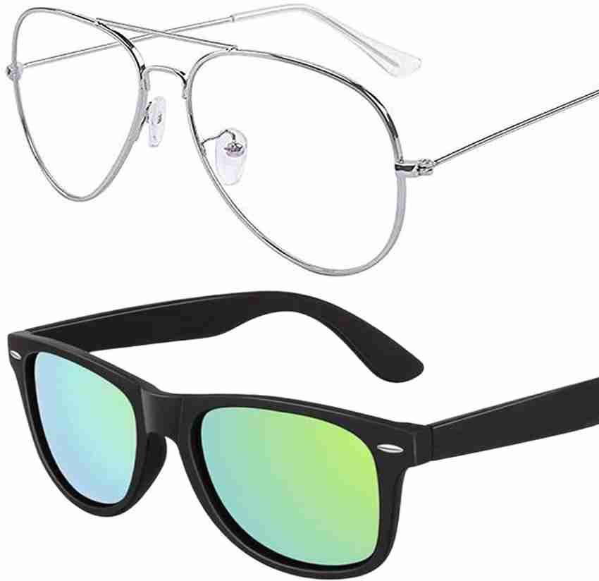 White aviator glasses top
