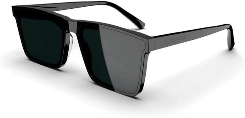 All black square sunglasses shop