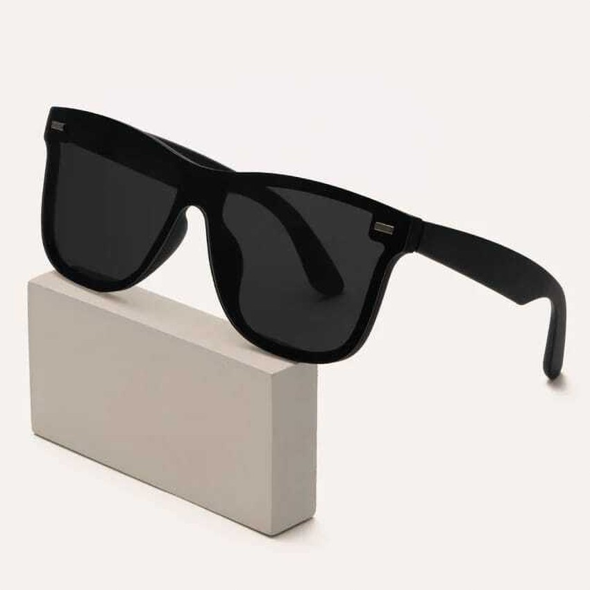 Buy I REBEL Rectangular Retro Square Wayfarer Sunglasses Black