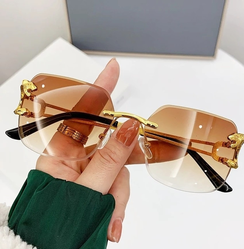 V Unique Rectangular Sunglasses