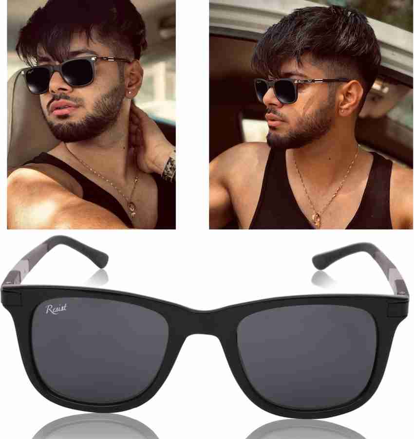 Buy RESIST EYEWEAR Wayfarer Rectangular Sunglasses Black For Men Women Online Best Prices in India Flipkart