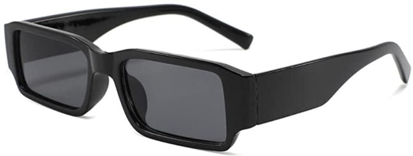 Buy Krisp Fashion Rectangular Sunglasses Black For Men & Women