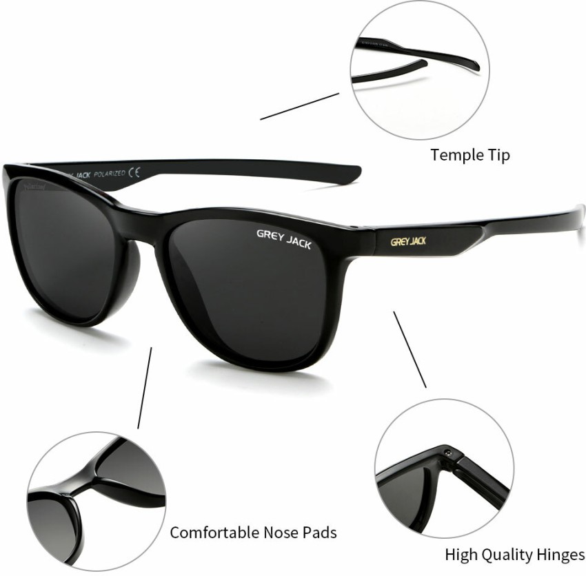 Buy Grey Jack Black Sports Polarized Sunglasses For Men And Women