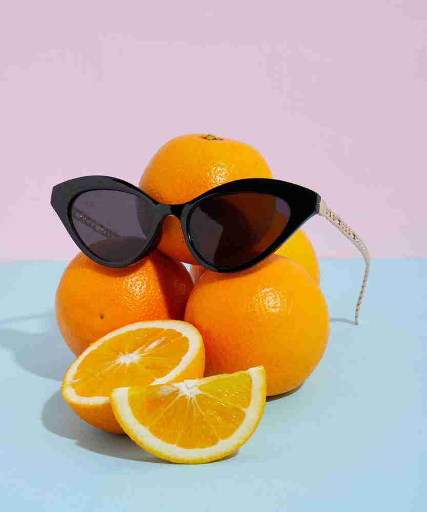 Orange wearing sunglasses hot sale