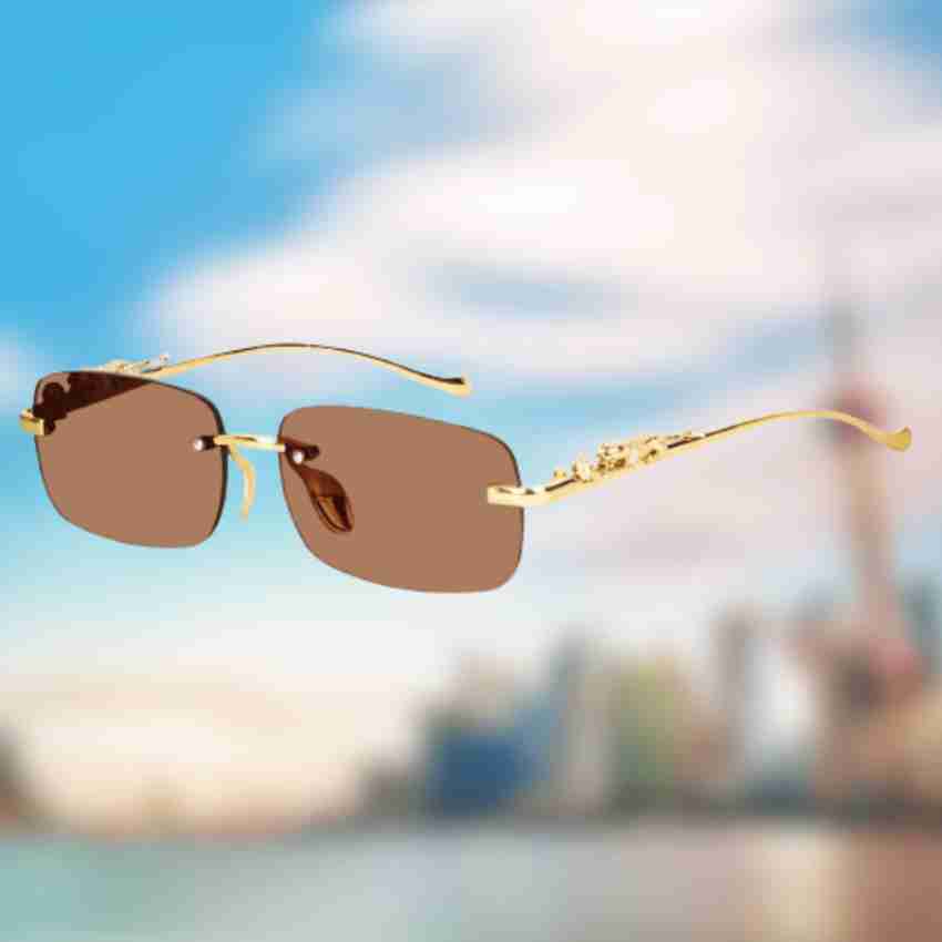 SK Rectangle Retro Millionaire Sunglasses 86229