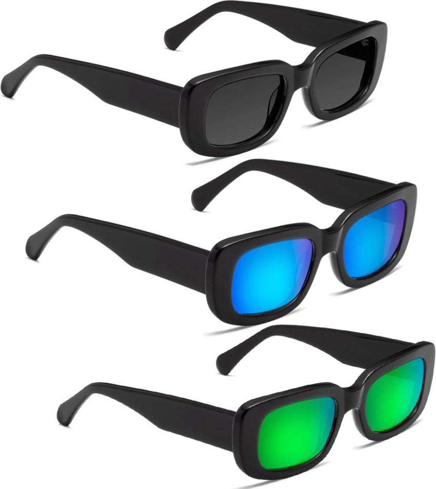 Buy ELLIGATOR Retro Square Sunglasses Black For Men Women Online Best Prices in India Flipkart