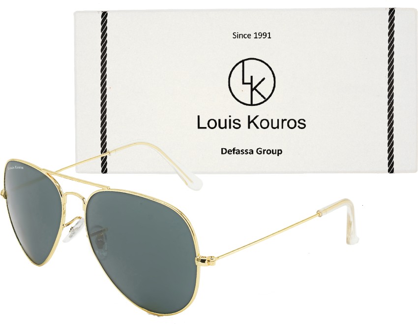 Buy LOUIS KOUROS Aviator Sunglasses Black For Men & Women Online @ Best  Prices in India