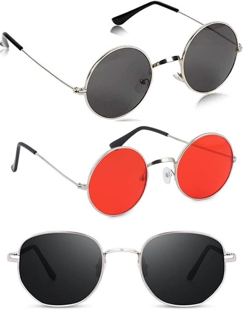 Buy just style Round Sunglasses Black Red For Boys Girls Online Best Prices in India Flipkart
