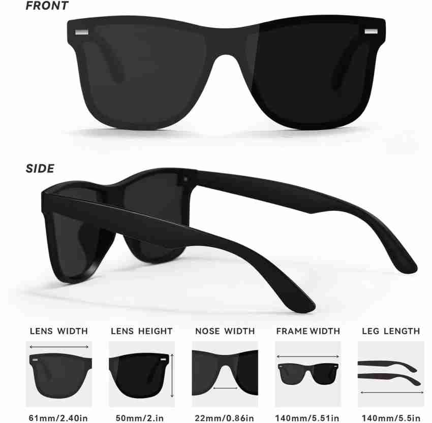 Buy mik Rectangular Sunglasses Black For Men Women Online Best Prices in India Flipkart