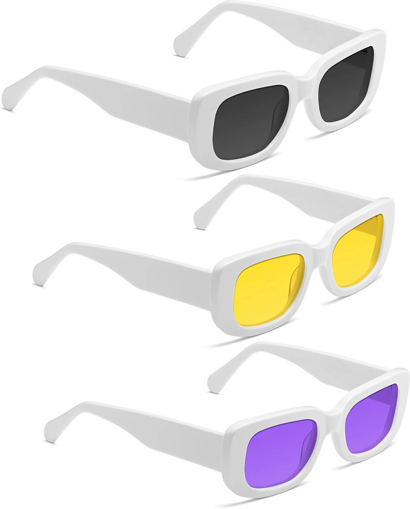 Buy Elligator Cat eye Retro Square Oval Round Sunglasses Black